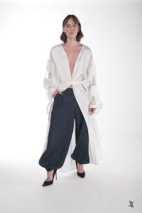 Pantalon de Doble pinza Encontrada y Pierna Ancha